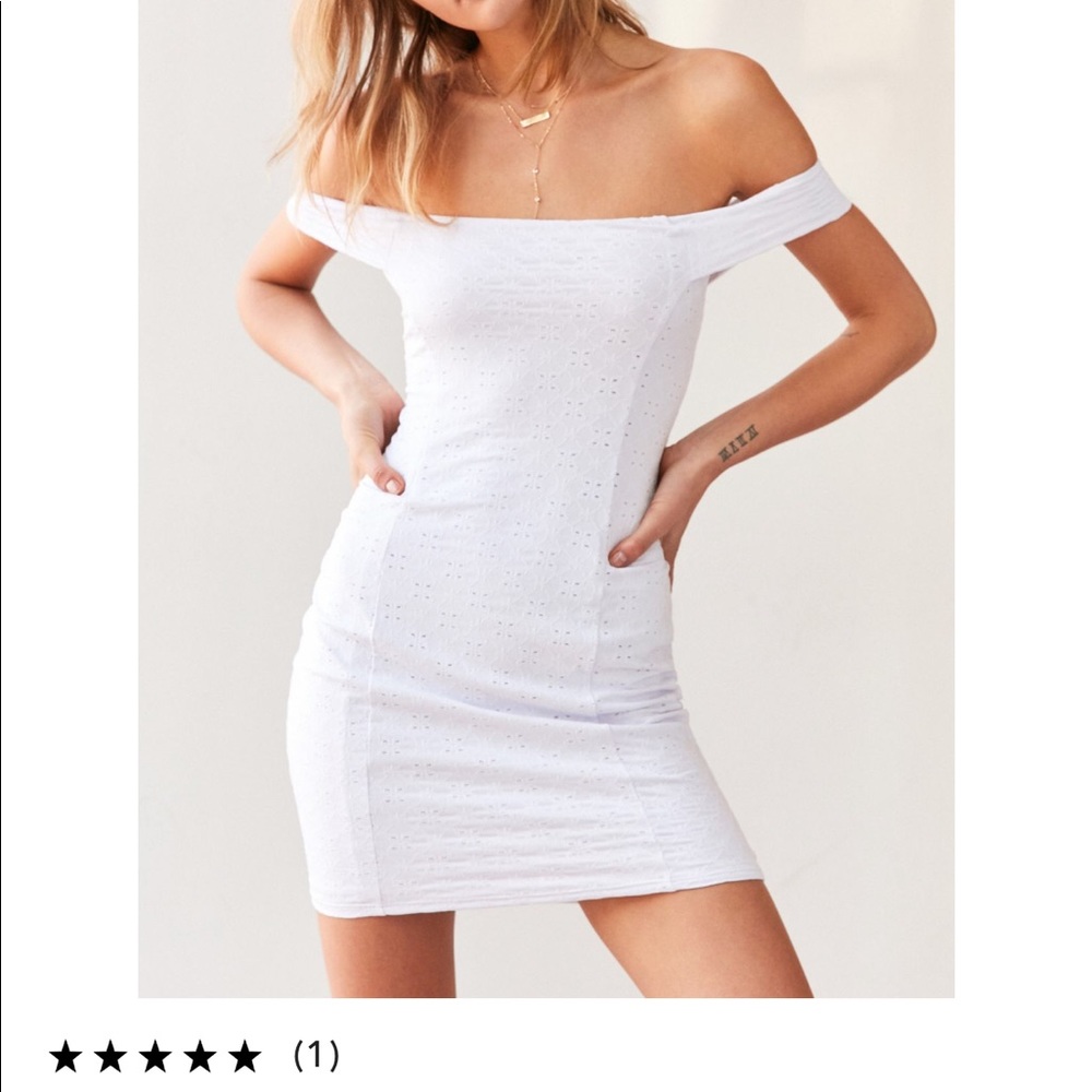UO Off the Shoulder Eyelet Dress